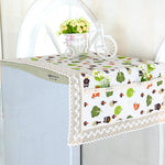 HASTHIP Microwave Oven Dust Cover 100cm x 35cm with Foldable Cotton Linen Fabric | Indian Home Decor Protection
