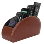 HASTHIP Remotes Organizer for Desk and Living Room featuring 5 Compartments | PU Leather Holder