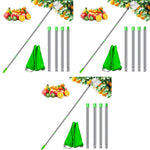 HASTHIP Fruit Picker Tool for Tree Harvesting with 10.5 ft Extendable Pole and Alloy Basket