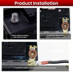 HASTHIP® Interruptor Desconectador de Batería 12V 125A Universal para Terminal Negativo,Interruptor de Corte Rápido con Perilla Giratoria,Construcción Cobre Puro para Coche Camión
