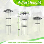 HASTHIP Plant Support Sticks for Indoor and Outdoor Plants with 45cm Fiberglass Rods | 10Pcs Set with Snap On Fixing Rings