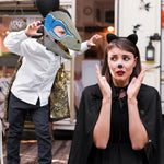 HASTHIP® Máscara de Dinosaurio Jurásico,Dino Mask Realista Velociraptor Blue con Mandíbula Móvil y Sonidos Rugientes,Máscara de Juego Rol Inspirada en Película para Niños y Adultos