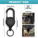 HASTHIP ID Card Holder for Work and School with 23.6 in Retractable Reel & Steel Wire Clip