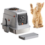 HASTHIP® Stainless Steel Litter Box for Cats,Large Metal Cat Litter Pan with High Sides,Rust Resistant Easy to Clean Odor Control Durable Pet Tray
