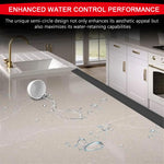 HASTHIP Silicone Water Stopper for Bathroom and Shower | 39in Self-Adhesive Black Barrier 3 pcs