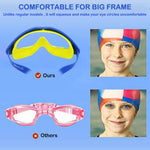 Proberos® Big Frame Swimming Goggles Leakproof Swimming Goggles for Children Kids Swim Goggles with Anti Fog and UV Protection for Boys Girls for Age 3-16(Blue)