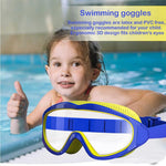 Proberos® Big Frame Swimming Goggles Leakproof Swimming Goggles for Children Kids Swim Goggles with Anti Fog and UV Protection for Boys Girls for Age 3-16(Blue)