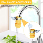 HASTHIP Hose Adapter for Faucet 2pcs for 1/2-inch and 3/8-inch fittings featuring leak-proof seal | Ideal for Garden and Household Use