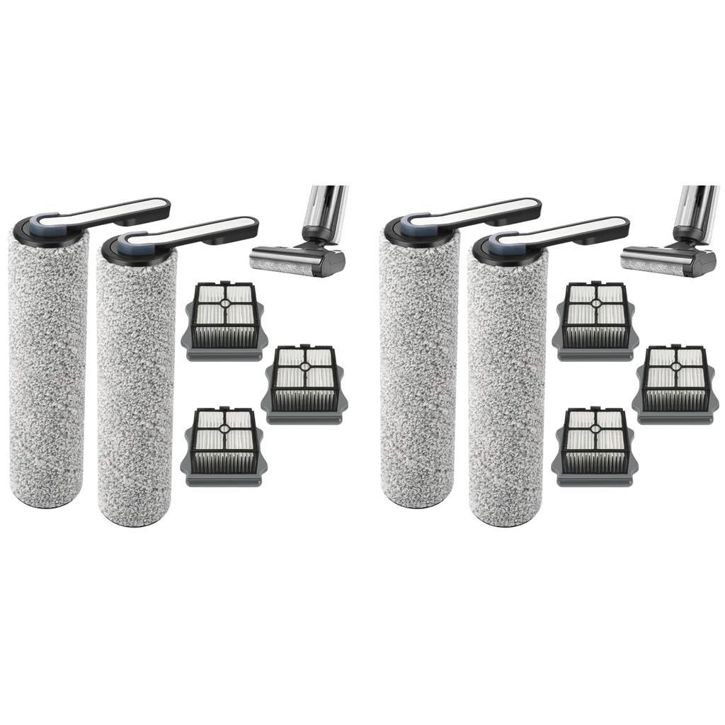 HASTHIP Replacement Brush Roll HEPA Filters for Tineco S3 F3 S5 3.0 2.0 2.0 Slim with 12PCS Microfiber and 4PCS Filters | Wet Dry Cleaning Efficiency