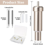 HASTHIP Engraver Blade for Cricut Maker and Explore Machines with 6 Piece Fine Point Set featuring Carbide Construction and Rubber Sleeve Safety Design