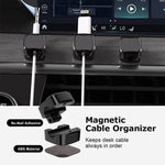 HASTHIP Magnetic Cable Organizer 6Pcs for Desk and Wall featuring Magnetic Closure | Self Adhesive Cord Holder for Home Office