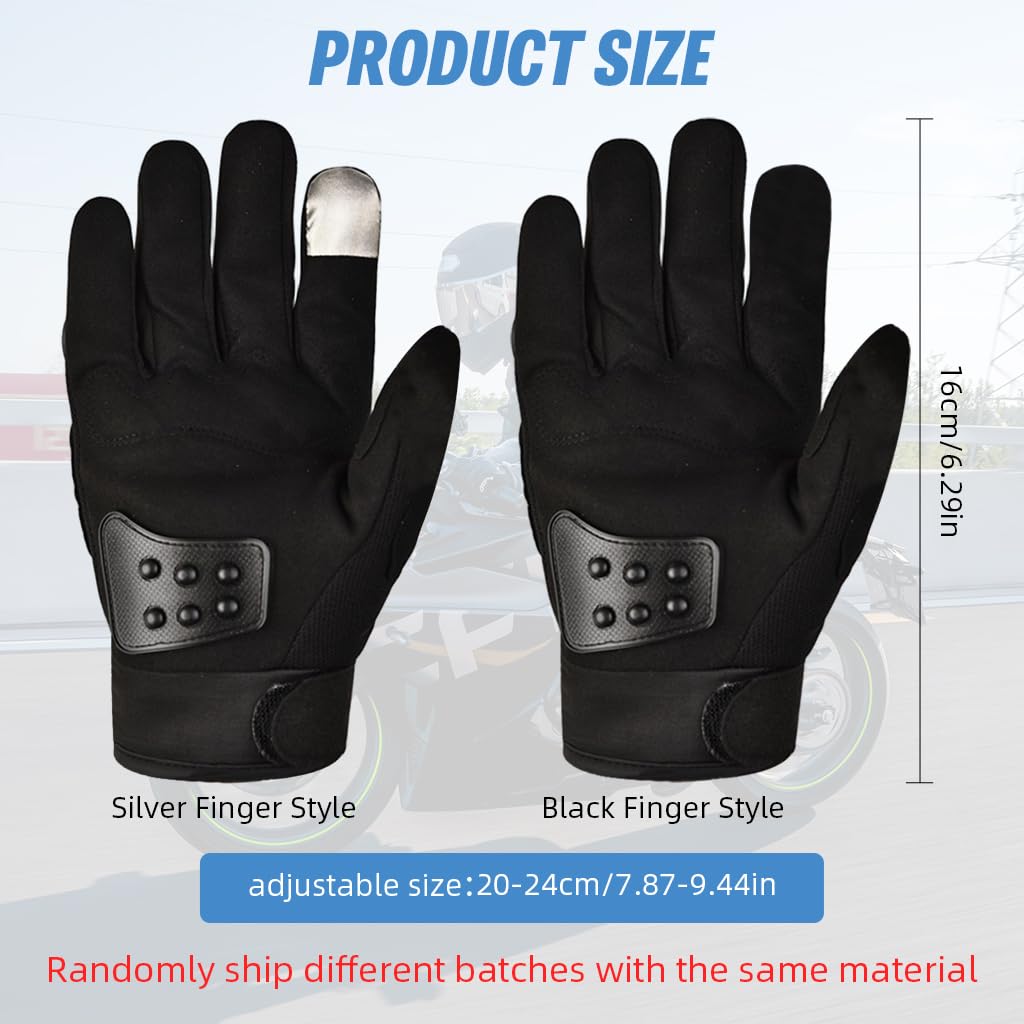 HASTHIP Full Finger Bike Gloves for Men & Women with Touch Screen and Hard Knuckle Protection