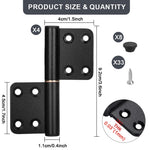 HASTHIP Door Hinges Kit for Cabinets and Furniture with Dual Panel Design and Screw Pack | Pre Punched Aluminum Hinges for Silent Smooth Operation