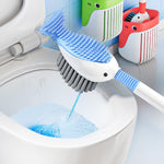 HASTHIP Toilet Brush for Bathrooms with 16 in Double Sided Head and Built in Soap Dispenser | Blue