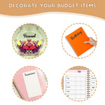 HASTHIP Cash Envelope Sticker Labels for Budget Planner featuring 28 Black Vinyl Decals