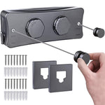 HASTHIP Retractable Clothesline for Indoor and Outdoor Use with Dual Row Design and 16.7 ft Extension
