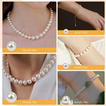HASTHIP® 1200 Pcs Pearl Beads and Gold Spacer Beads Set for Jewelry Bracelet Making Kit with String and Charms…