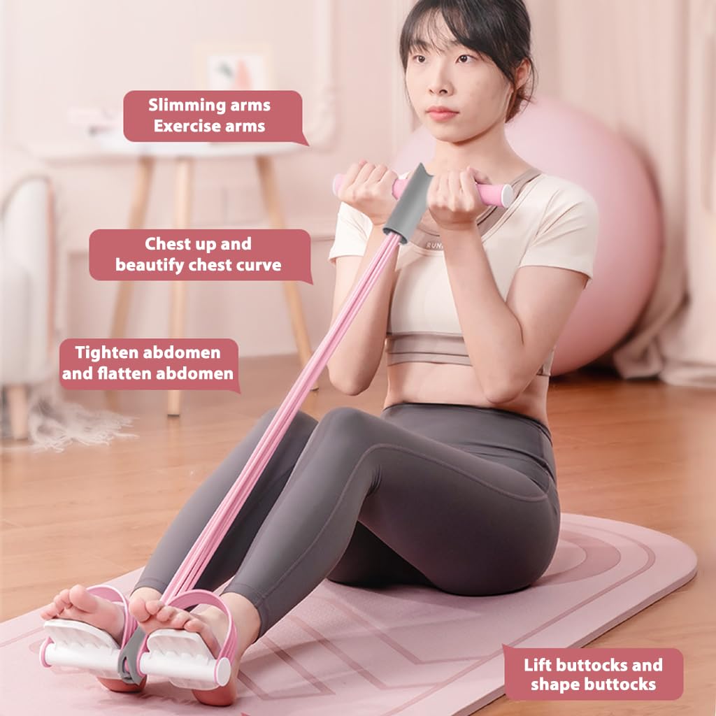 HASTHIP® 2024 New Multifunction Tension Rope, 6-Tube Elastic Yoga Pedal Puller Resistance Band, Natural Latex Tension Rope