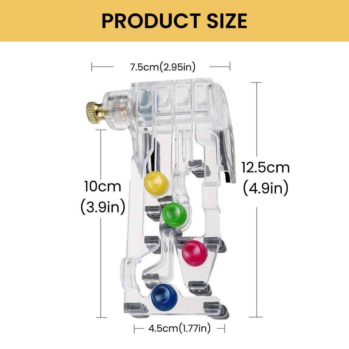 HASTHIP Guitar Chord Learning Tool for Beginners with Clip-On Presser and 12.5 x 7.5 cm Ergonomic Design | Pain-Free Practice Aid for Indian Youth
