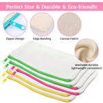 HASTHIP DIY Canvas Pencil Pouches Kit for Kids and Adults with 12 Pens | 10 Blank Cotton Bags