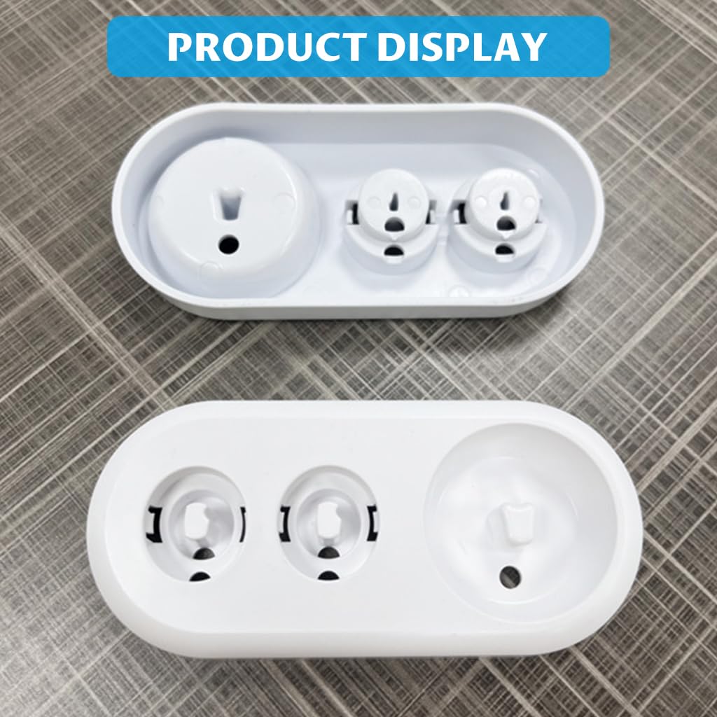 HASTHIP Electric Toothbrush Holder Stand for Bathroom Countertop with 2 Head Slots | Freestanding Organizer