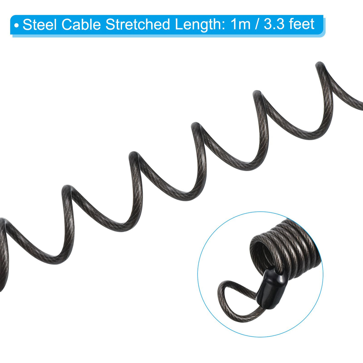 HASTHIP 4 Digit Combination Luggage Cable Lock for Helmet and Suitcase with 3.3 ft Waterproof Steel Cable | Zinc Alloy Padlock