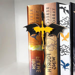 HASTHIP Book Divider for Sorting with 4.9 in 3D Wooden Dragon Design | Decorative Bookshelf Organizer
