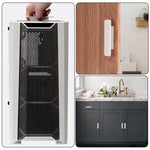 HASTHIP Sliding Door Handle Set for Home Glass Doors featuring Self Adhesive Plastic | 4Pcs White