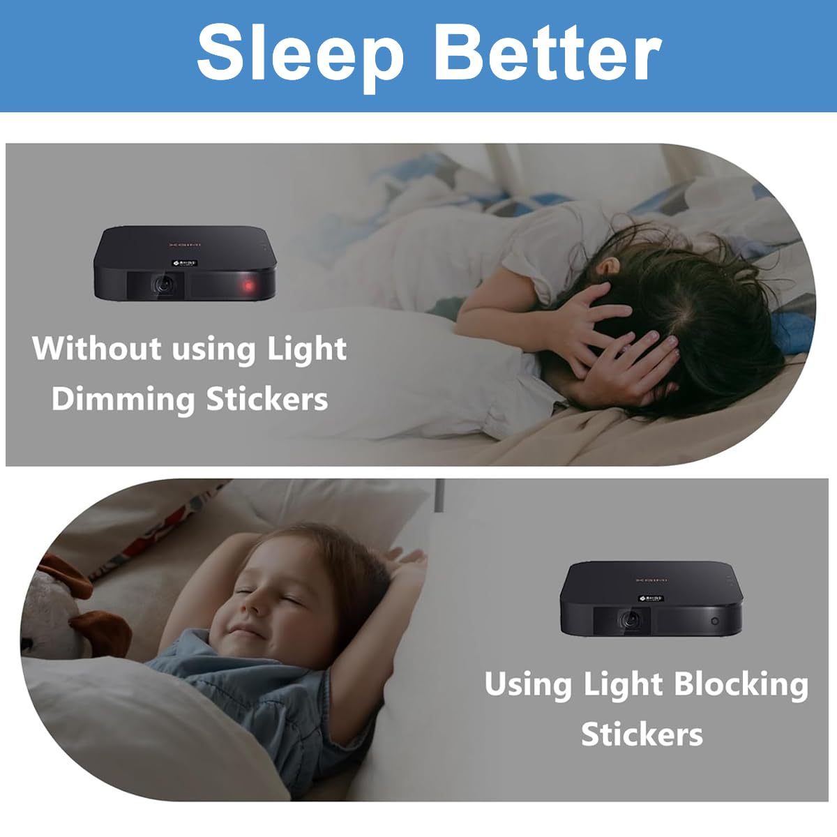 HASTHIP Blackout Stickers for LED Indicator Lights featuring 140 pcs multi sized dots | black