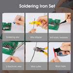 HASTHIP Electric Soldering Iron Kit for Electronics with LCD Display and 200–450°C Adjustable Temperature | 12 Pcs Welding Tools