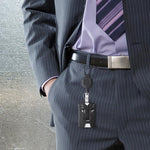 Retractable Keychain with ID Card Holder Retractable Badge Holder, Heavy Duty Carabiner Keychain with 31.5" Retractable Metal Reel Multitool Carabiner Anti-Lost Key Chain Holder