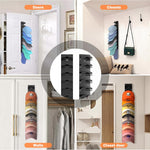 HASTHIP Hat Wall Organizer for 10 Hats with Contoured Holders and No Drill Mount | 2 Pack