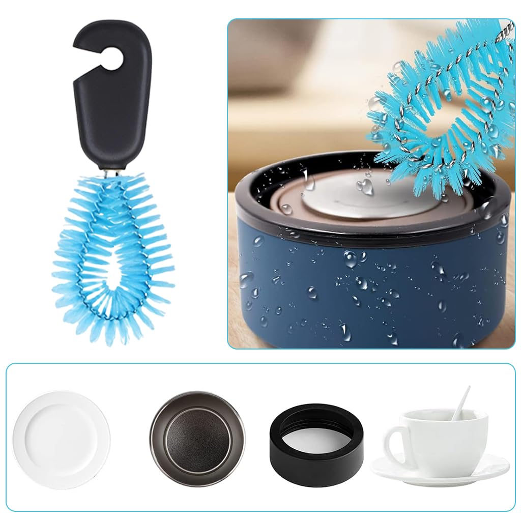 HASTHIP Bottle Cleaning Brushes Set for Cups and Straws with Curved Bristles | 3Pcs BPA Free