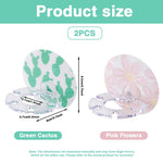 HASTHIP Wall Toothbrush Holder for Bathroom with 4 Slots and Central Toothpaste Organizer | Self-Adhesive Floral and Cactus Design Pack of 2