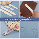 HASTHIP Bookbinding Kit for DIY Crafts with 33 pcs tools featuring bone folders and awl