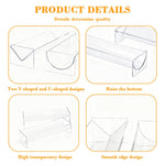 HASTHIP Clear Cracker Serving Tray 2 Pcs Set for Snacks and Appetizers | Transparent Design