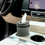 HASTHIP® Car Tissue Paper Holder, Cylinder Tissue Box, 2.75'' PU Leather Round Tissues Container Fit for Car Van Bathroom Office Use, Car Cup Holder Car Tissues Box Car Tissue Holder Car Tissue Tube