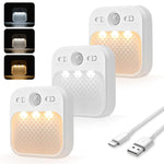 HASTHIP® Motion Sensor Led Night Light, Rechargeable Night Light with 3 Colour Temperature,