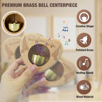 HASTHIP Wooden Door Chime for Home and Shop with Magnetic Mount and Brass Bell | Heart Shaped Beech Design