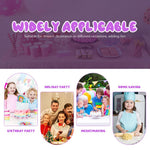 HASTHIP Cake Toppers Set 18Pcs for Birthday and Shower Parties featuring Silicone Characters and Rainbow Balloons