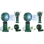 HASTHIP Hand Fan for Home Office and Travel with 3000mAh Battery featuring 5 Speeds and Foldable Design | Green 2 Pack