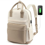 HASTHIP® Mochila para Laptop 15.6 Pulgadas Oxford Impermeable con Puerto USB,Mochila de Viaje y Oficina,Escolar para Hombres y Mujeres Diseño Ergonómico con Asa Estilo Moderno d
