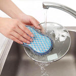 HASTHIP Kitchen Dish Sponge Scrubber 6 Pack for Sink and Pans with Dual-Sided Design | Non-Scratch Microfiber Cleaning
