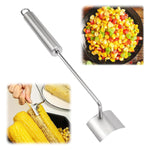 HASTHIP® Kitchen Corn Peeler Kernels Stripper Stainless Steel Corn Peeler Anti-Slip Long Handle Corn Peeler Quick Corn Stripper Remover Kitchen Corn Peeler for Salad, Corn Juice