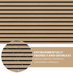 HASTHIP Peel and Stick Wallpaper for Wall Decor featuring 3D Wood Slats 9.8 ft Roll | Waterproof Tan Vinyl