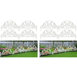 HASTHIP Garden Fence Border Edging for Pathways and Lawns featuring Butterfly Cut Out PVC Panels 47x30 cm 8PCS | Decorative Outdoor Flower Bed Fencing