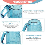 HASTHIP Toothbrush Holder Cup Pack of 2 for Bathroom Use with Inverted Drying Design | Clear PP Rinse Cups