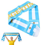HASTHIP® World Cup 2026 Scarf & Shawls, Unisex Double-Sided Print Scarf for Men Women Match Schedule Viewing Gear Soccer Fan Gift-Blue
