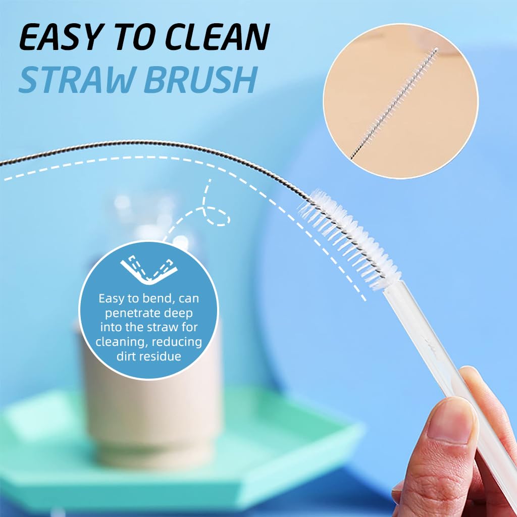 HASTHIP Silicone Straws for Stanley 40oz Cup with 11.8in Reusable Design and Sakura Caps | BPA Free