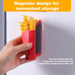 HASTHIP Snack Sealing Clips for Kitchen Organization with Magnetic Holder | 24 pcs PP Food Bag Sealers